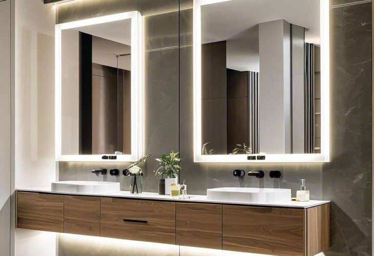 Lighted Mirror Cabinets